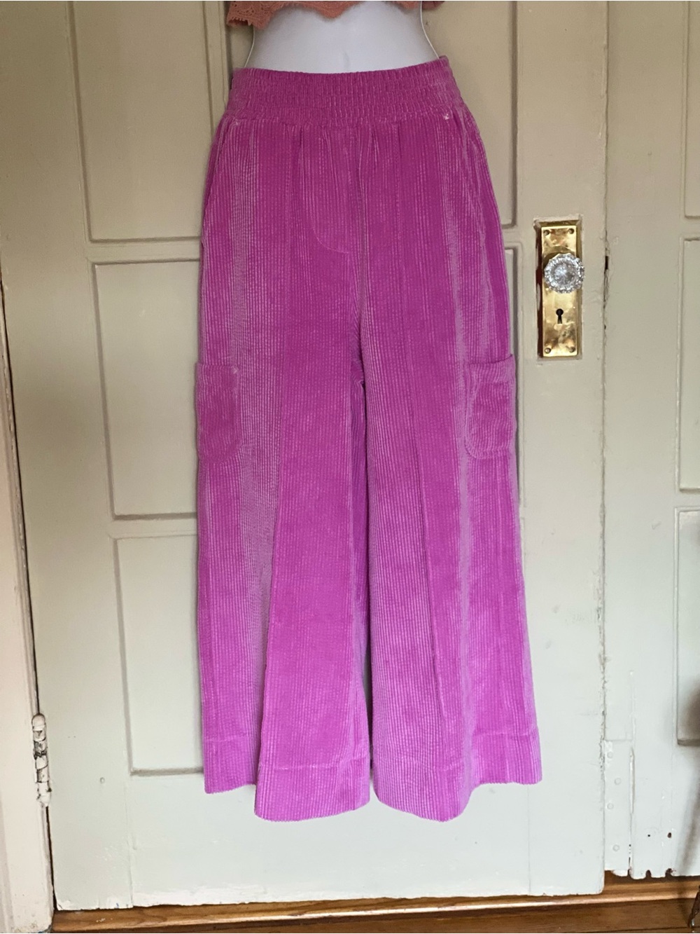 Urban Outfitters Pink Corduroy Wide-Leg Pants